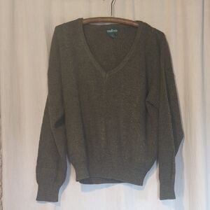 Boundary Waters Vintage Wool Blend V-Neck Sweater